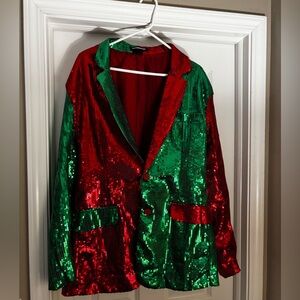 Sequin Red and Green men’s Jacket